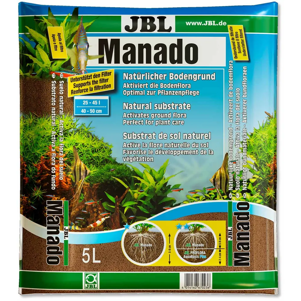 JBL Manado 5 liter Bundsubstrat til Planter
